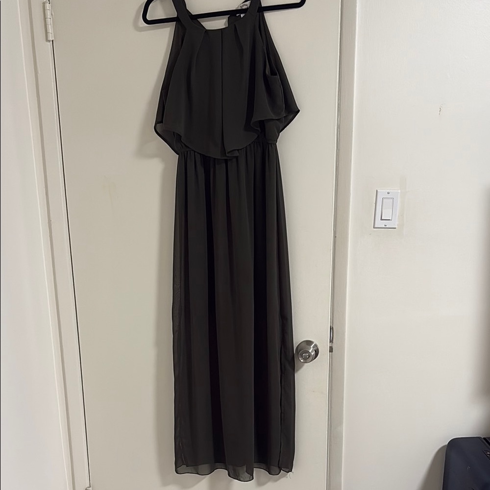Elegant Green Sleeveless Dress